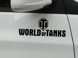 Наклейка World of Tanks чёрная
