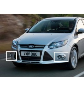 Противотуманные фары Ford Focus 3 (с кольцами хром)