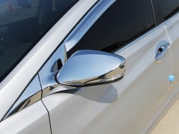 Хром накладки на зеркала Hyundai Solaris с повторителем