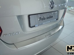 Накладка на бампер с загибом Volkswagen Polo V Sedan