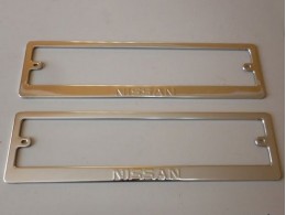 Рамка номера Nissan (нерж. сталь) штамп